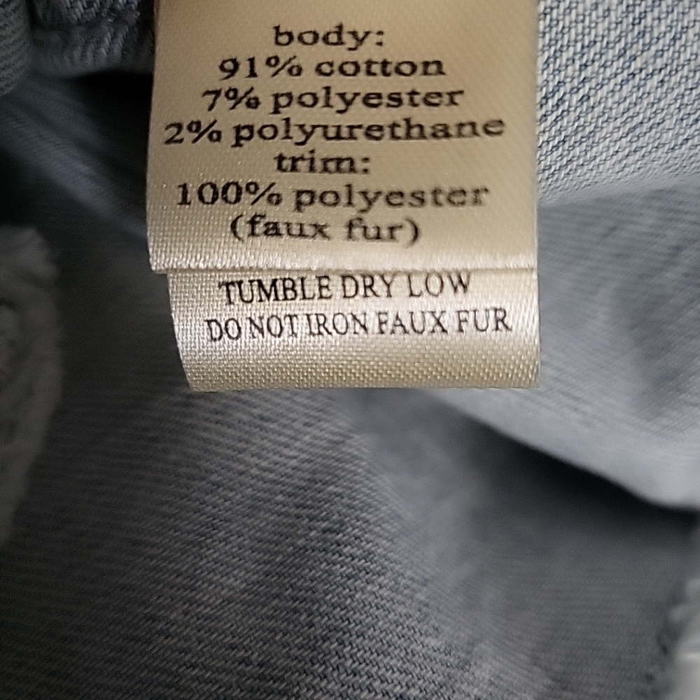 Women's Dylan Denim Trucker Sherpa Faux Fur Collar Jacket XL / NWOT - Picture 8 of 9